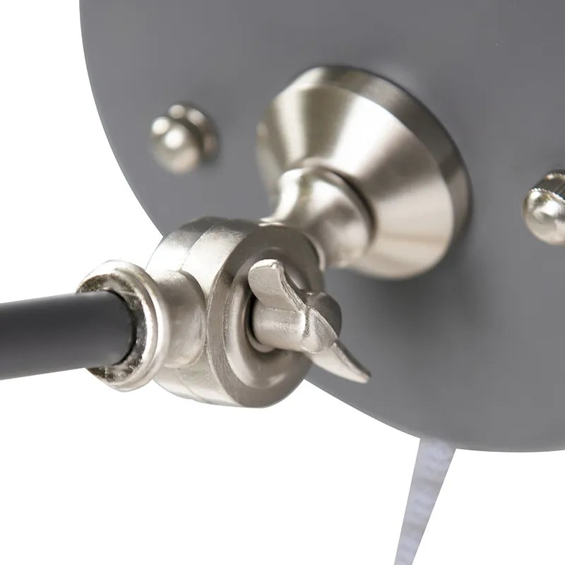 Candeeiro de parede industrial cinzento ajustável - Dazzle Design,Moderno