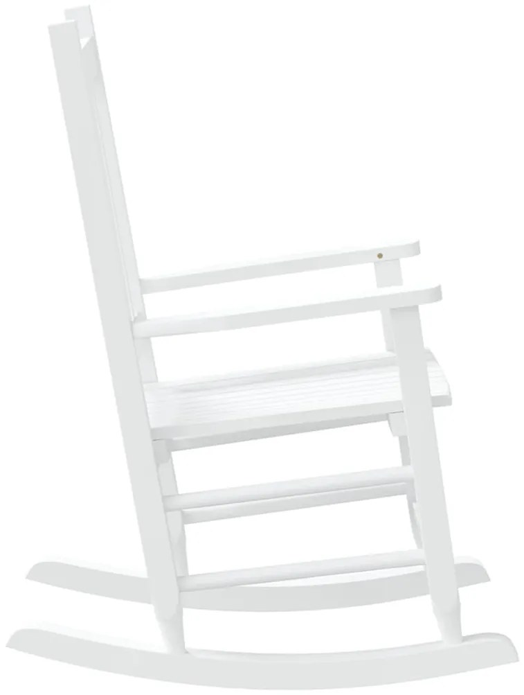 Cadeiras de baloiço infantis 2 pcs álamo maciço branco