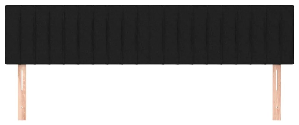 Cabeceira de cama 2 pcs tecido 90x5x78/88 cm preto