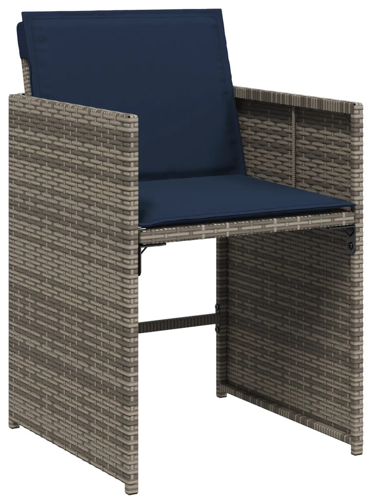 Conjunto de Jantar de Jardim de 5 Peças com Almofadas em Rattan Polipr