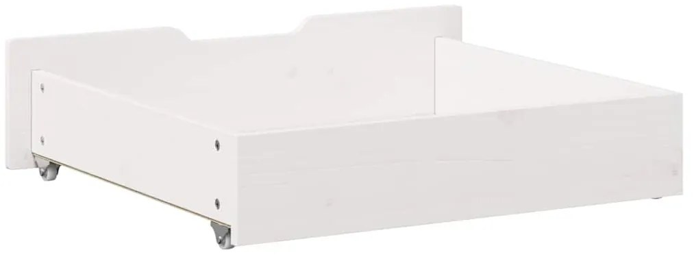 Gavetas para cama 2 pcs 65x55x17 cm pinho maciço branco