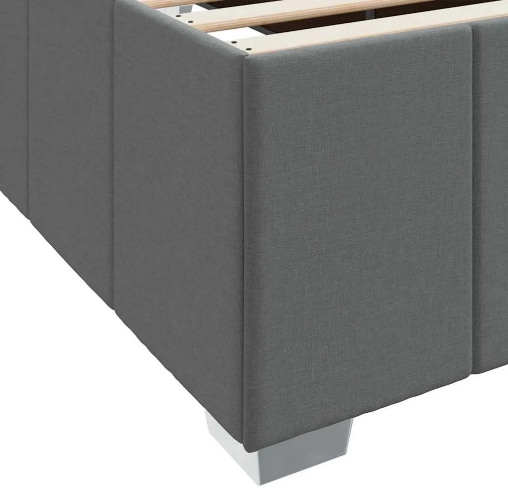Estrutura da Cama Cinzento escuro 90 x 200 cm tecido