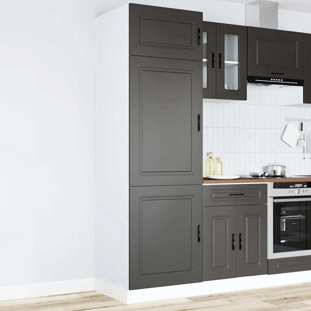 vidaXL Armário de cozinha Porto derivados de madeira preto
