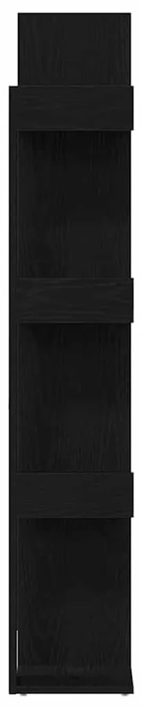 Estante de Livros vidaXL Preta em Carvalho 86x25,5x140 cm em Madeira d