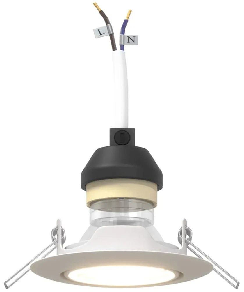 Luminárias Embutidas 24 pcs Redondas GU10 Branca Ø90 mm Aço