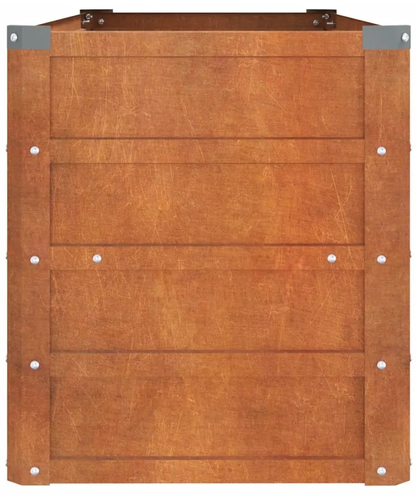 Canteiro de jardim 100x40x45 cm aço corten cor enferrujado