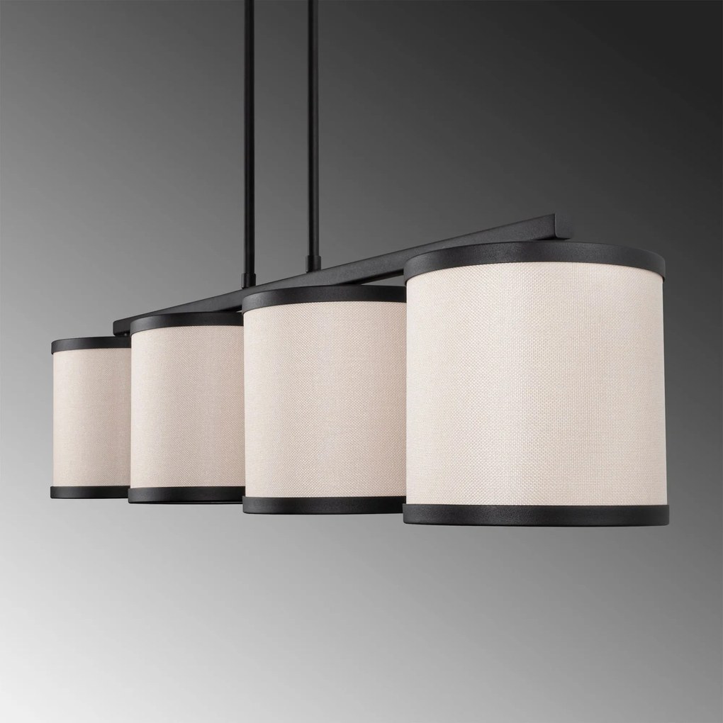 Candeeiro de Teto Way – Preto e Branco – 107 x 20 x 68 cm