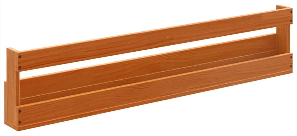Sapateiras parede 2 pcs 110x8,5x23,5 cm pinho maciço castanho