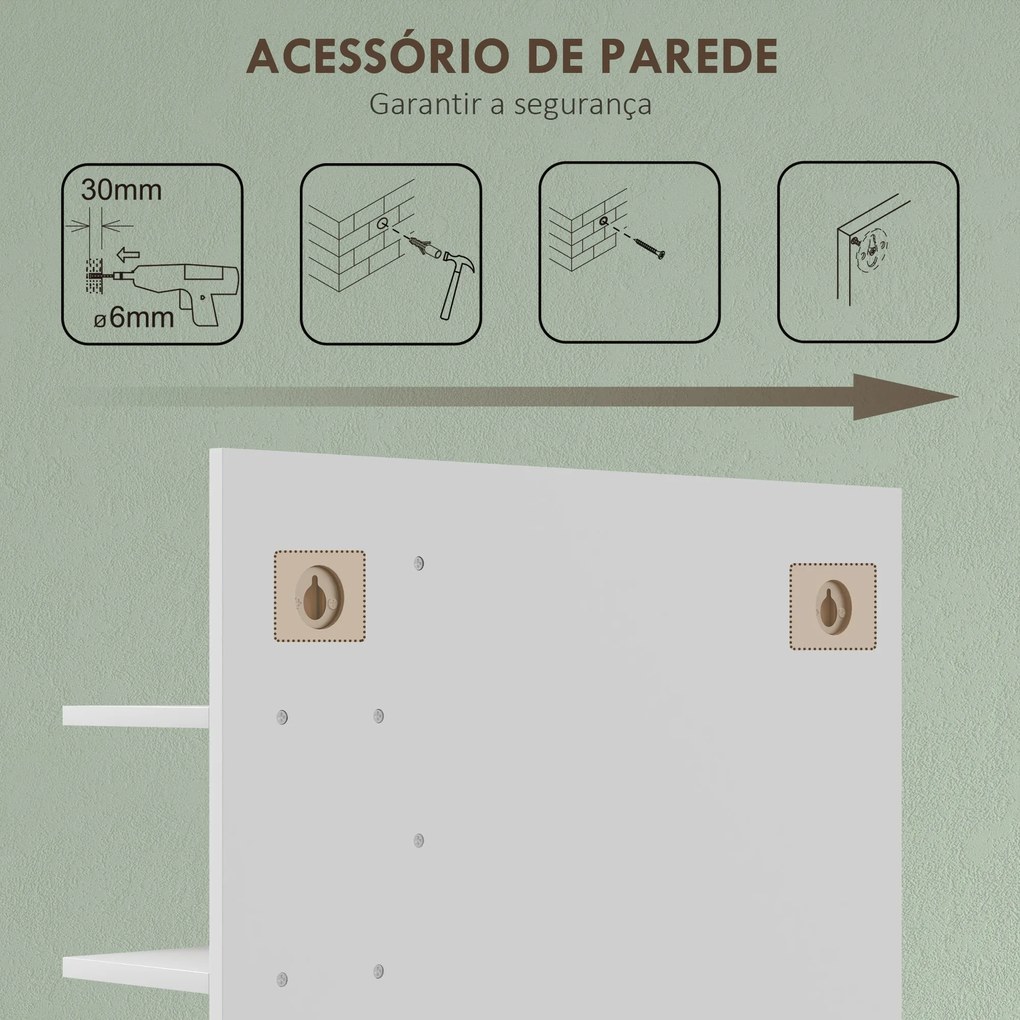 HOMCOM Espelho de Casa de Banho Espelho de Parede Moderno e Retangular