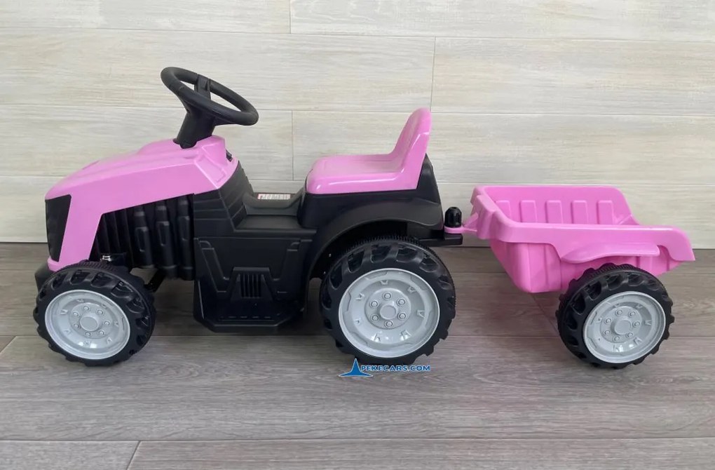 Trator infantil eletrico Peketrac 4000 6V Rosa