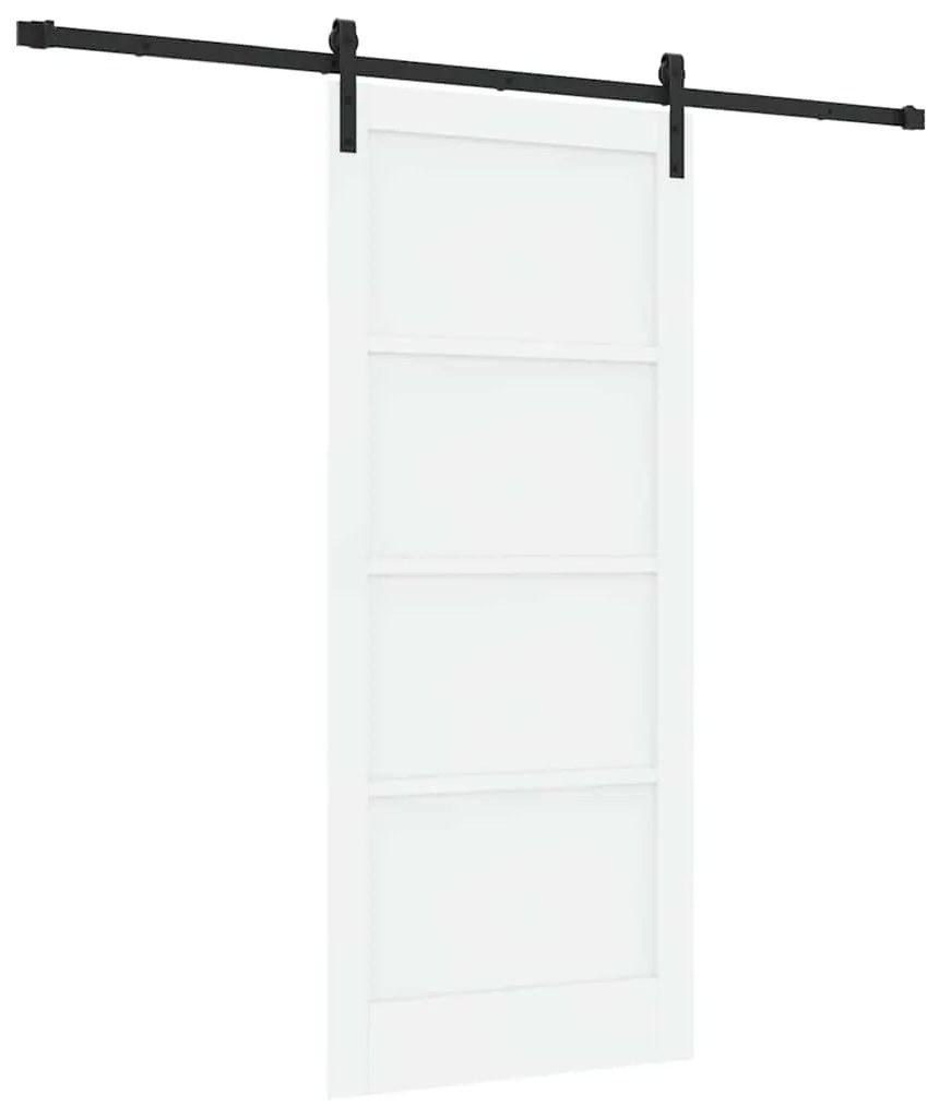 Porta Deslizante com Conjunto de Ferragens Branca 86x198,5 cm de Madei