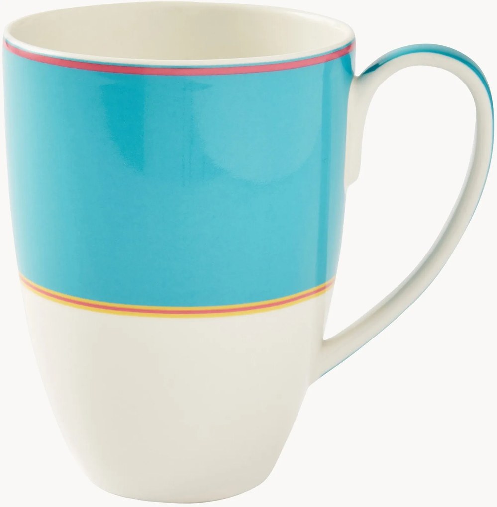 Canecas em porcelana fina Calypso Turq, conjunto de 4