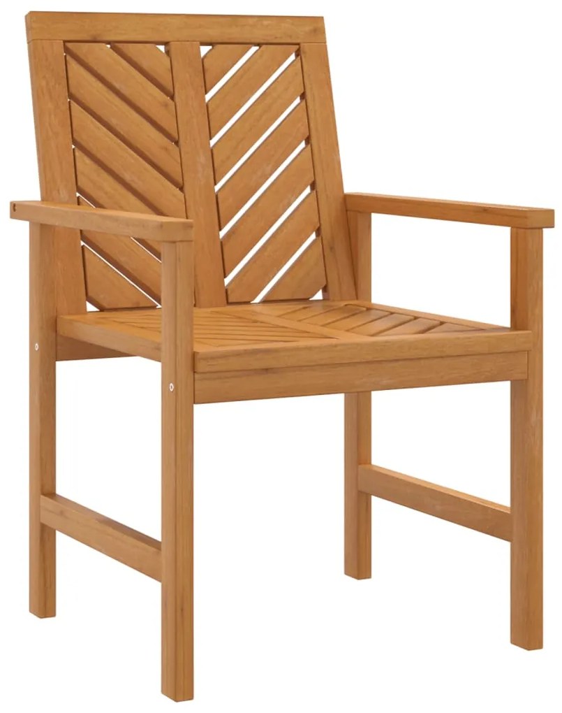 Cadeiras de jantar para jardim 2 pcs madeira de acácia maciça