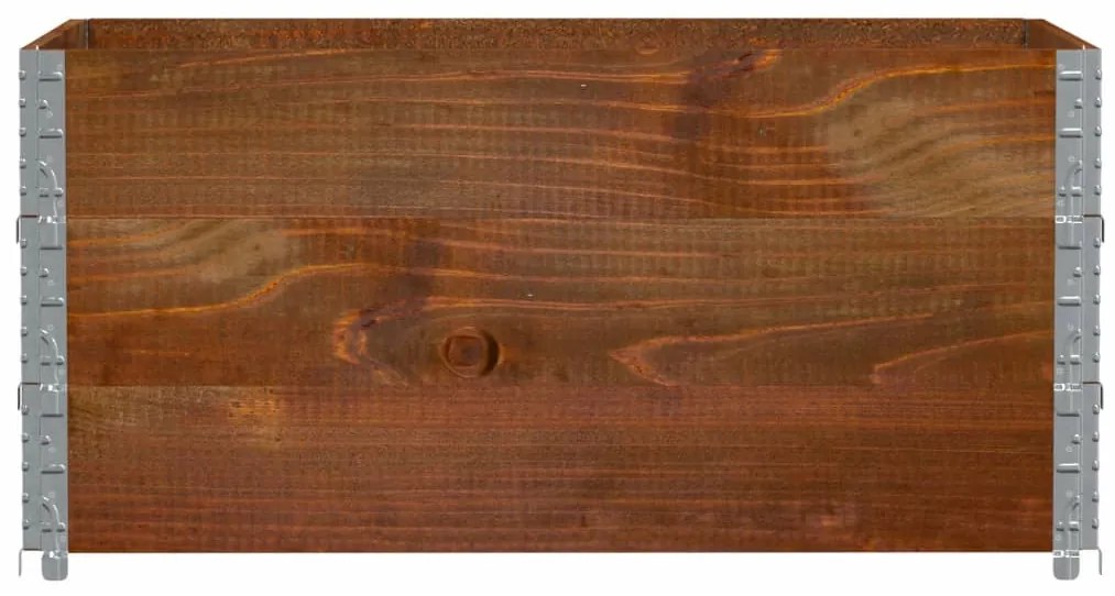 Colares p/ paletes 3 pcs 120x80cm madeira pinho maciça castanho