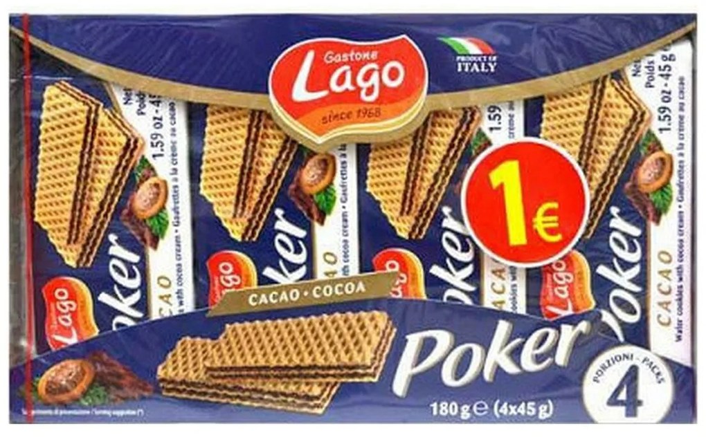 Chocolate Biscuits Lago Poker (4 x 45 g)