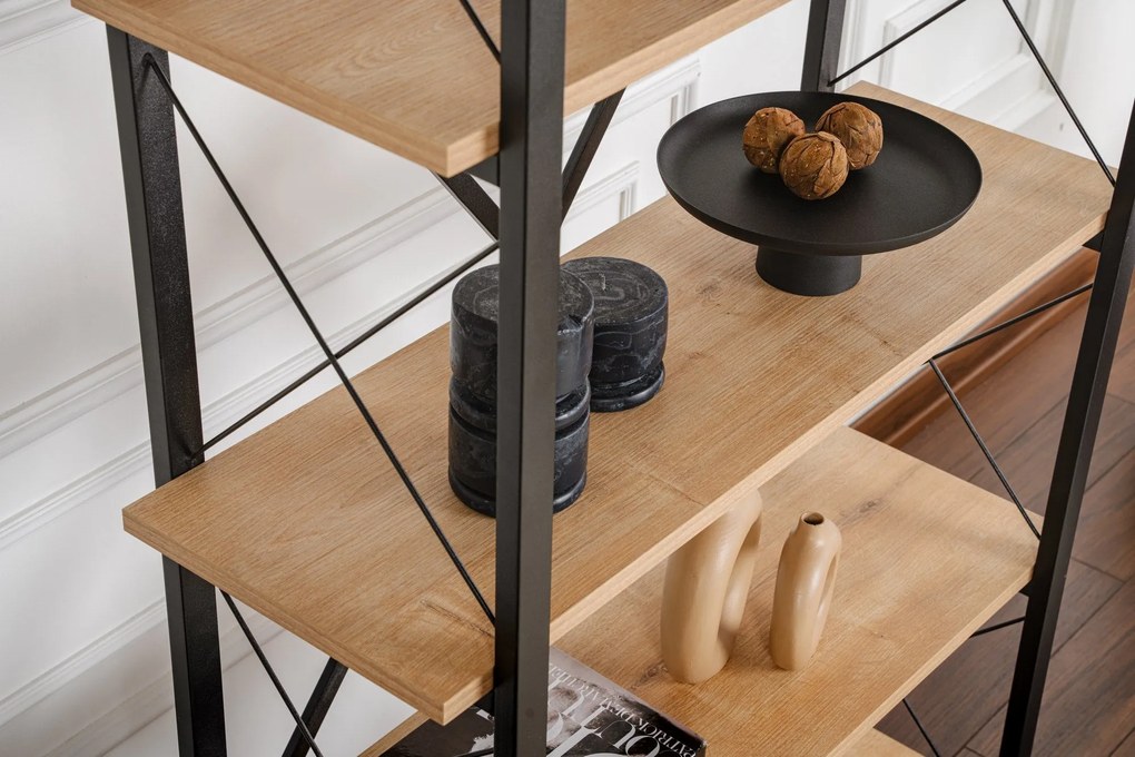 Estante Elysian – Carvalho Preto – 90x180x33,5 cm