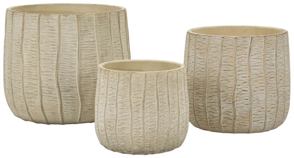 CONJUNTO DE FLOCOS CACHEPOT 3 PEÇAS CM 30,5X27-25X22,2-19,5X18