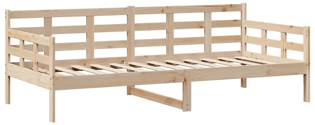 Sofá-cama com gavetas 90x190 cm madeira de pinho maciça