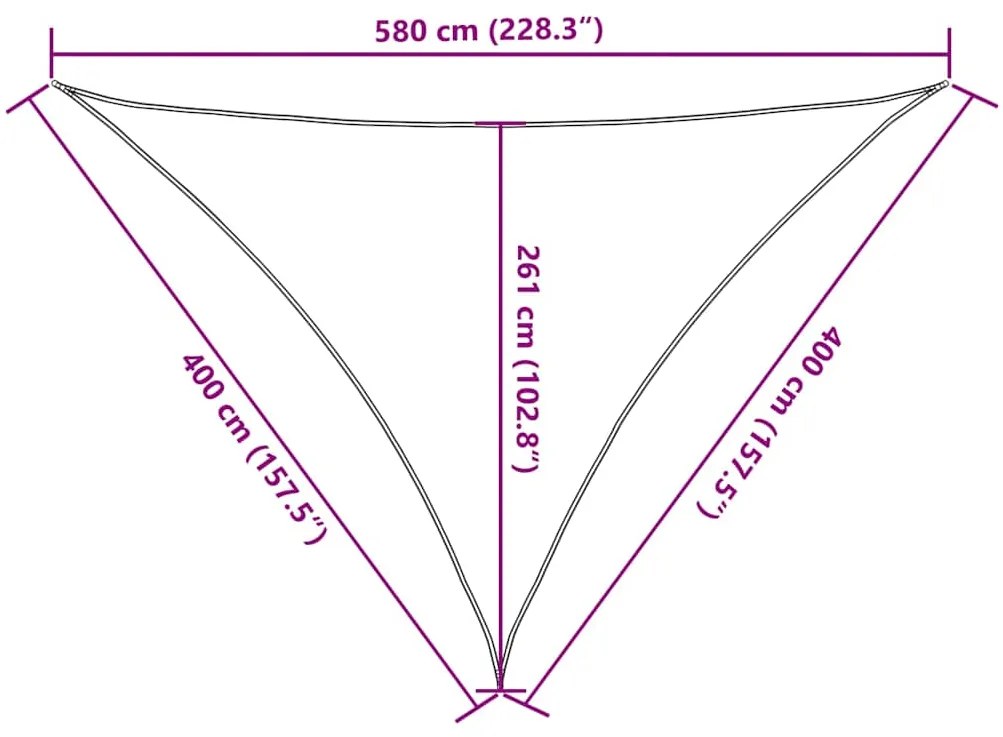 Para-sol estilo vela 160 g/m² 4x4x5,8 m PEAD cinza-acastanhado