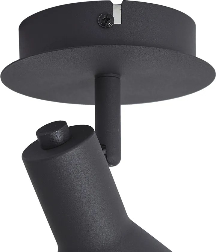 Foco moderno preto com dourado 1-luz - Magno