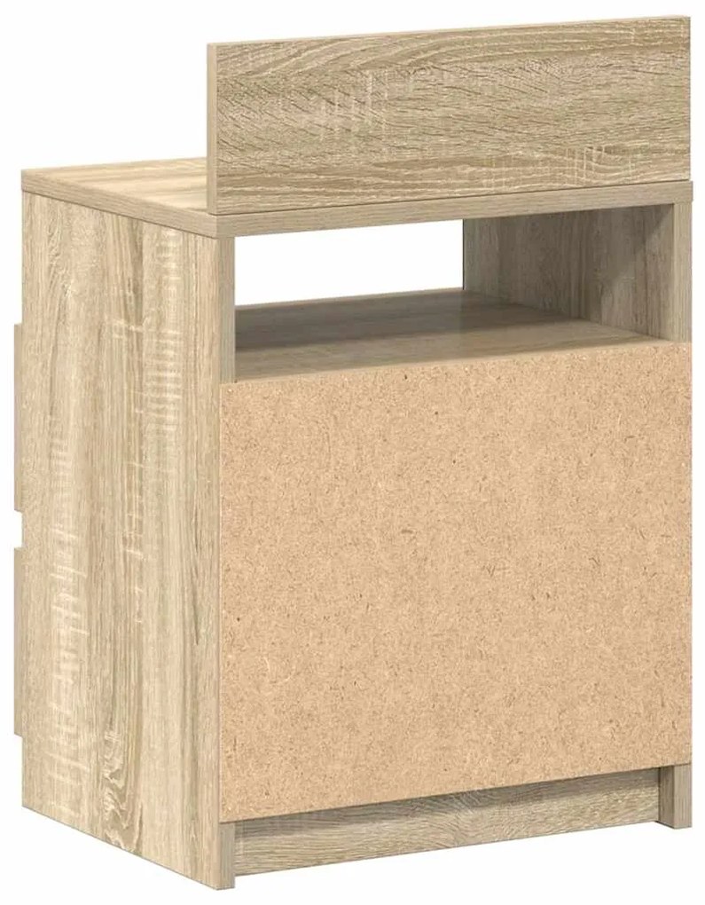 Mesa de cabeceira com 2 gavetas 40x33x60 cm carvalho sonoma