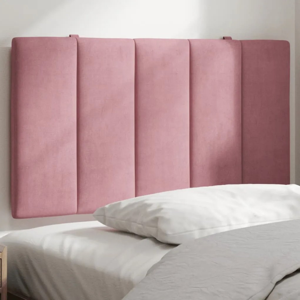 vidaXL Almofadão de cabeceira 80 cm veludo rosa