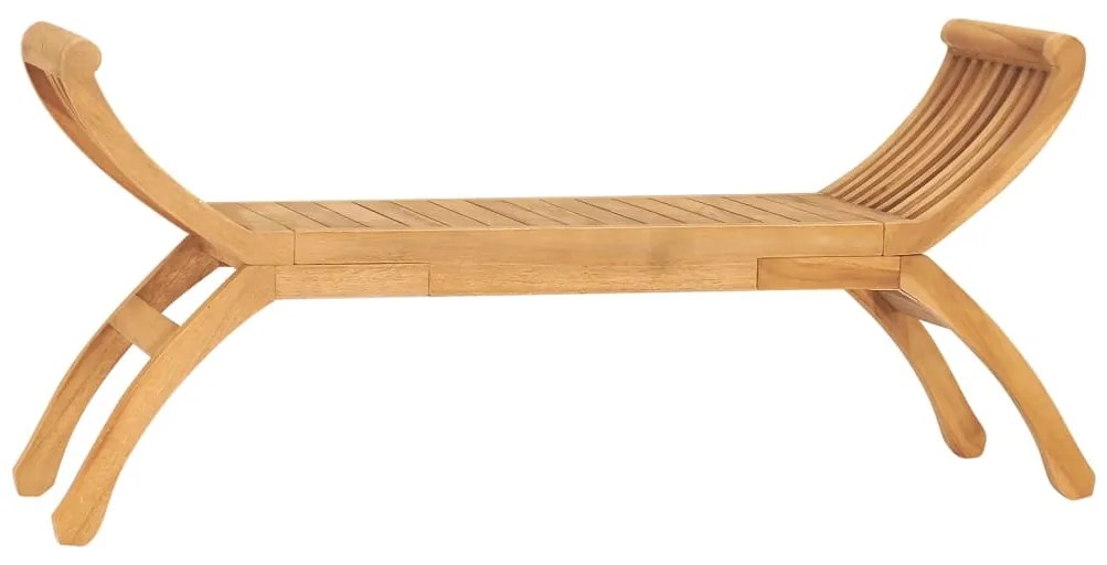 vidaXL Banco de jardim 126 cm madeira de teca maciça