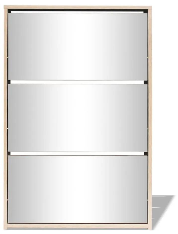 Sapateira Nárnia - Com 3 Divisórias Espelhadas - 63x 17x102,5 cm - Cor