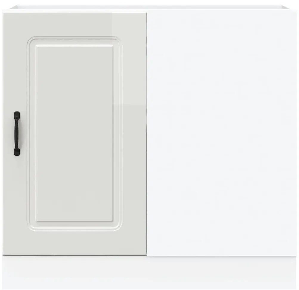 Armário de cozinha baixo Kalmar branco alto brilho