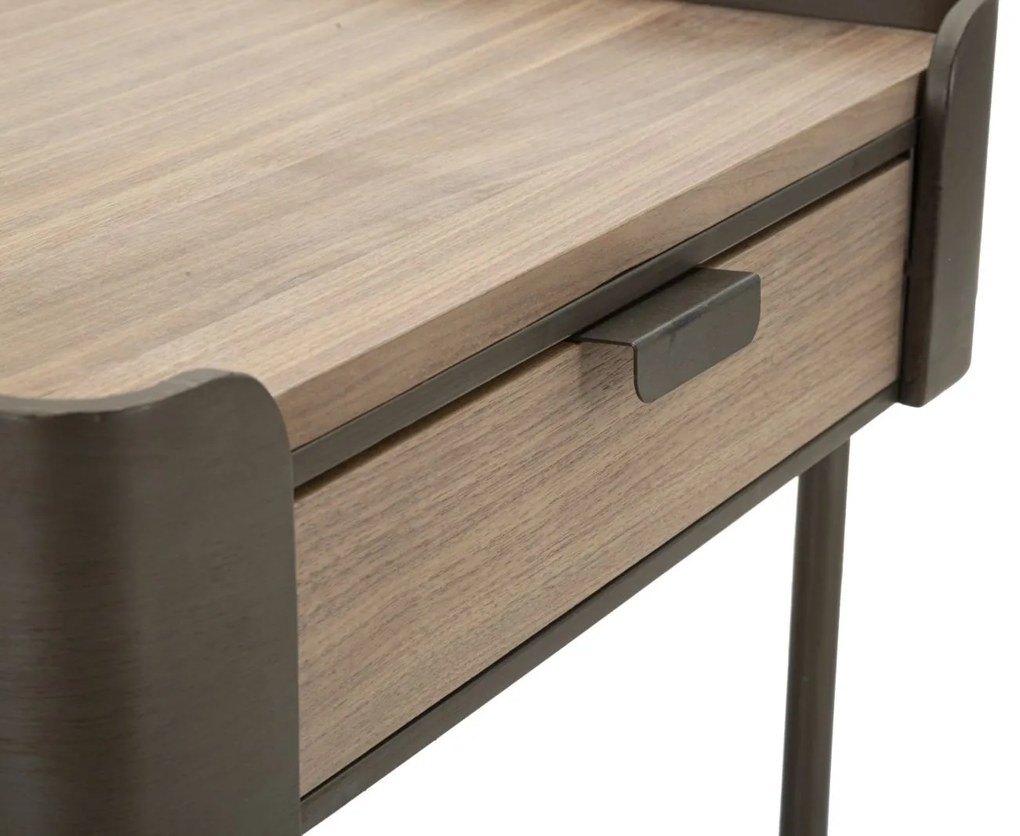 MESA DE CENTRO TORONTO 60X60X41 CM CINZENTO E CASTANHO