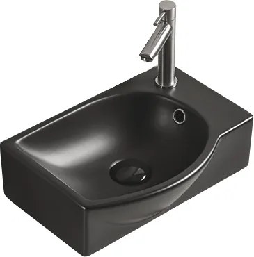 Mexen Mista lavatório de bancada esquerdo 40 x 28 cm, preto mate - 22174085L