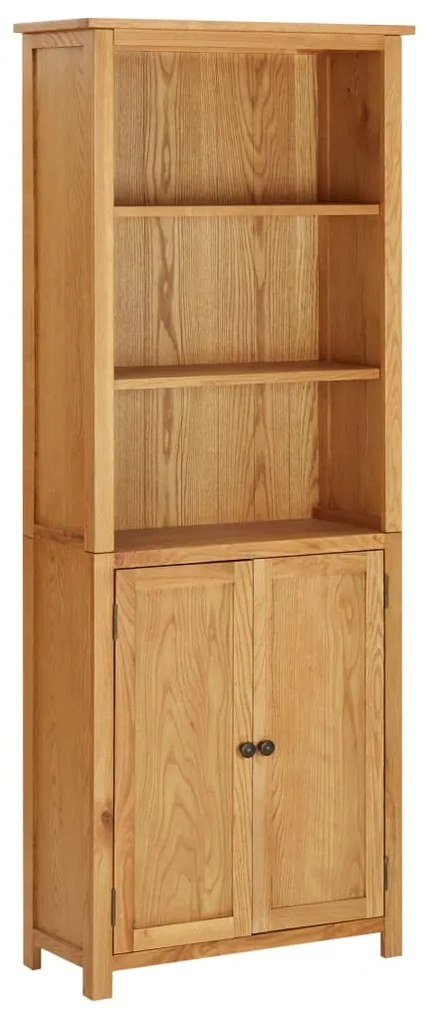 289179 vidaXL Estante com 2 portas 70x30x180 cm madeira de carvalho maciça