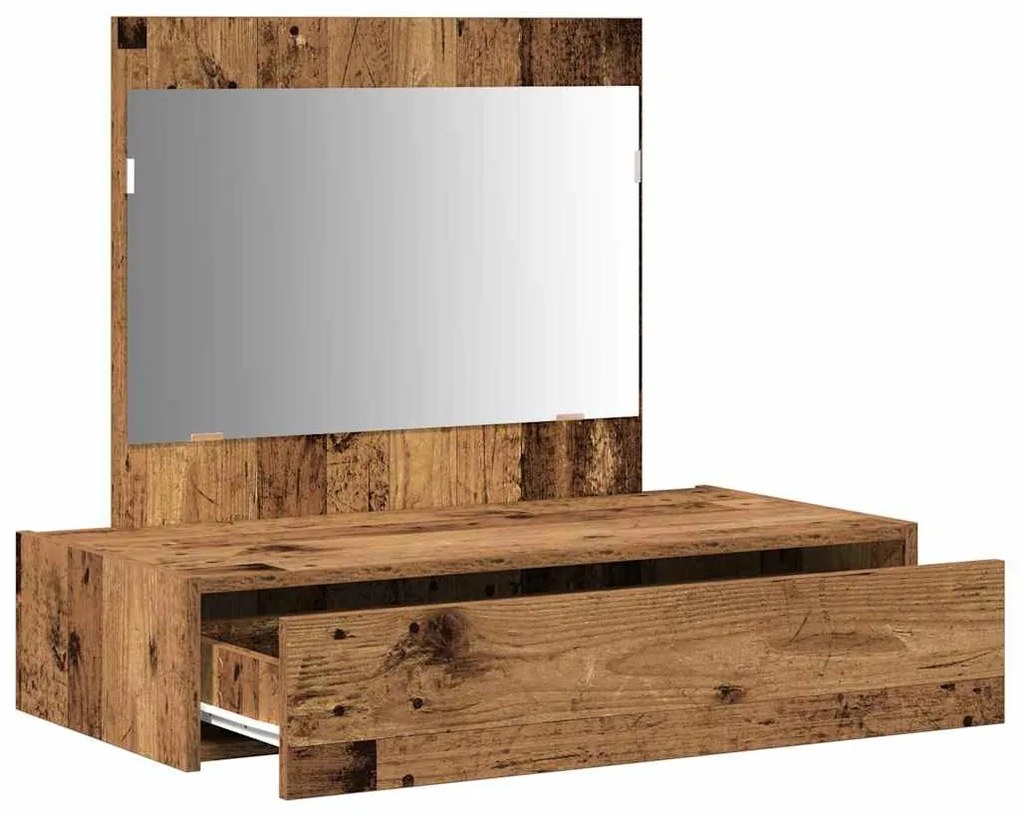 Mesa de Maquiagem de Parede Madeira Antiga 83x40x70 cm