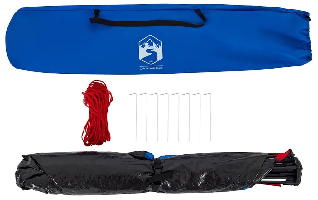 Tenda praia 2 pessoas libertação rápida impermeável azul ciano