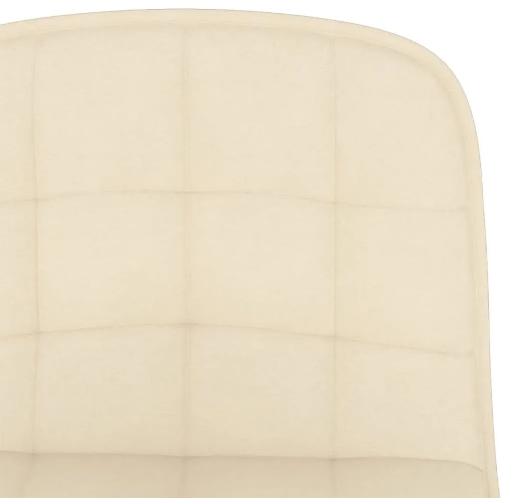 Bancos de bar 2 pcs tecido cor creme