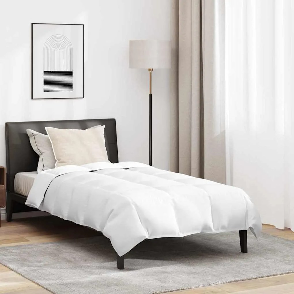 vidaXL Edredão 2 pcs Branco 135 x 200 cm Penugem