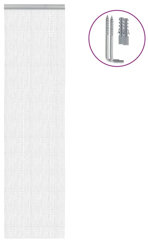 vidaXL Mosquiteira para porta de correntes 56x202 cm alumínio