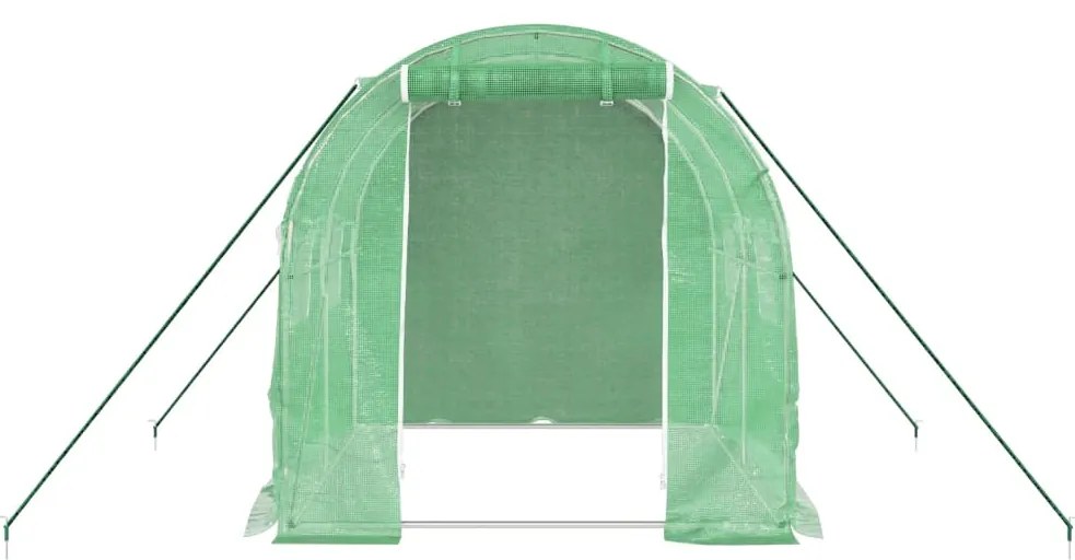 Estufa com estrutura de aço 4 m² 2x2x2 m verde