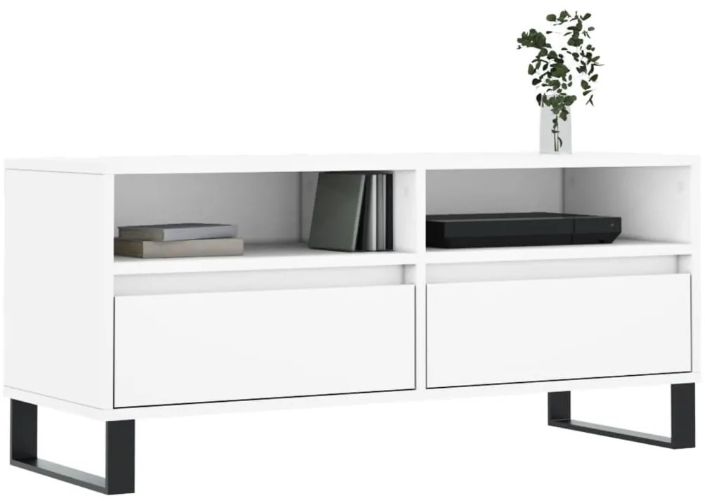 Móvel de TV 100x34,5x44,5 cm derivados de madeira branco