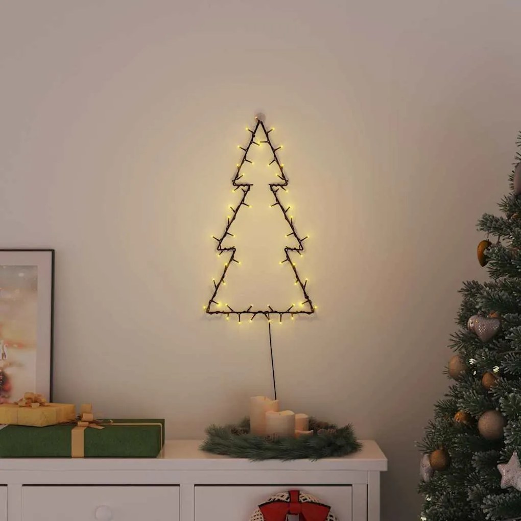 Luzes de Natal silhueta da árvore Natal 80 LEDs branco quente