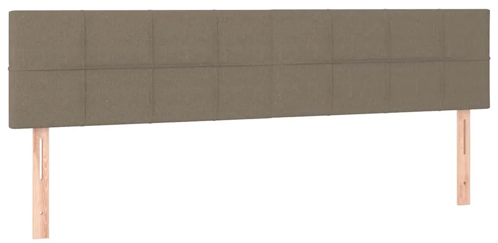 Cama boxspring c/ colchão 120x190cm tecido castanho-acinzentado