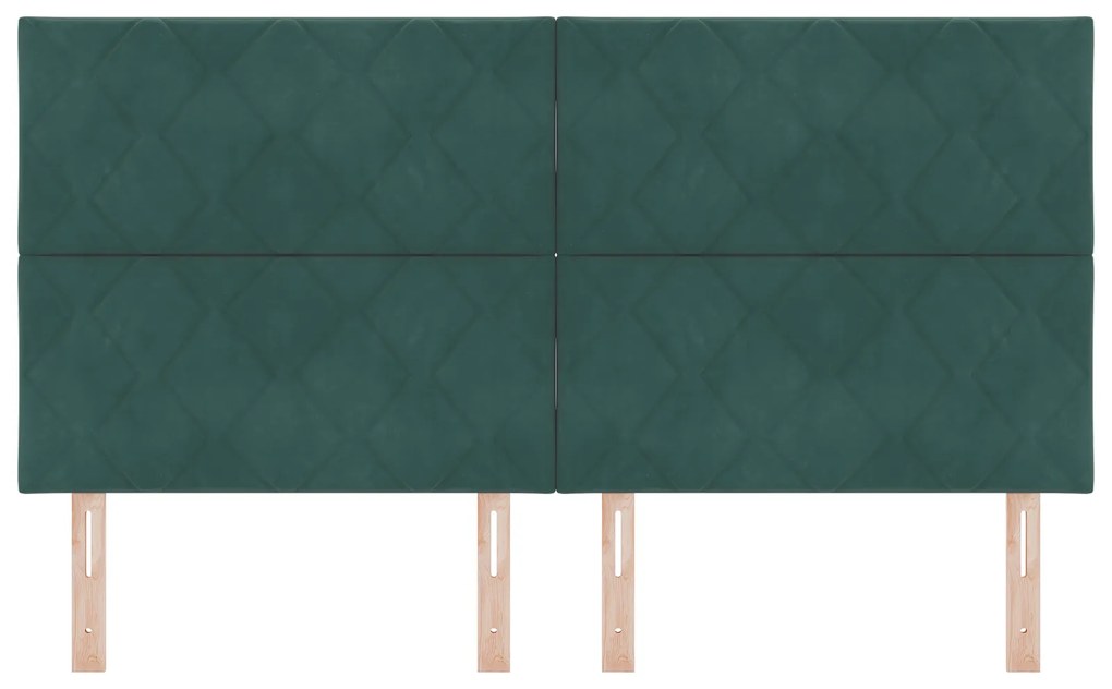 Cabeceira Design de Blocos de Diamante Verde Escura 180 cm Veludo