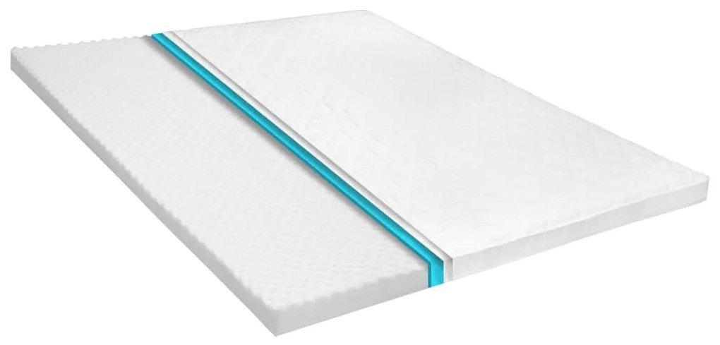 282774 vidaXL Sobre-colchão 180x200 cm perfil estilo ovo em espuma fria 6 cm