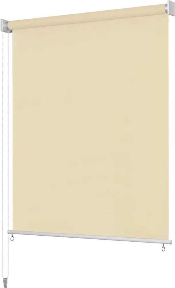 vidaXL Estore de rolo para exterior 180x230 cm creme