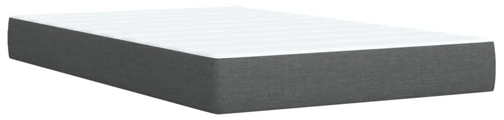 Cama boxspring com colchão 120x190 cm tecido cinzento-escuro