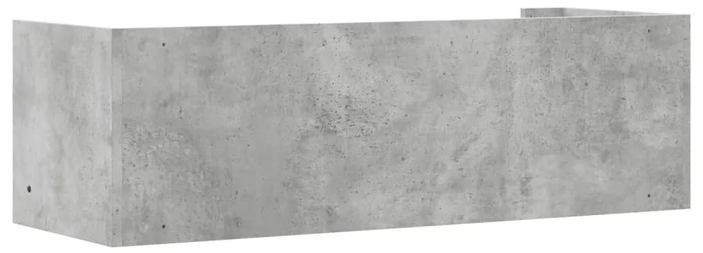Prateleira de parede 100x35x30,5cm deriv. madeira cinza cimento