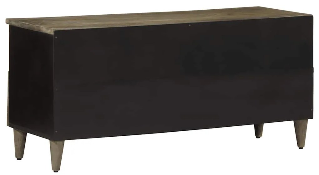 Móvel de TV 100x33x46 cm madeira de mangueira maciça preto