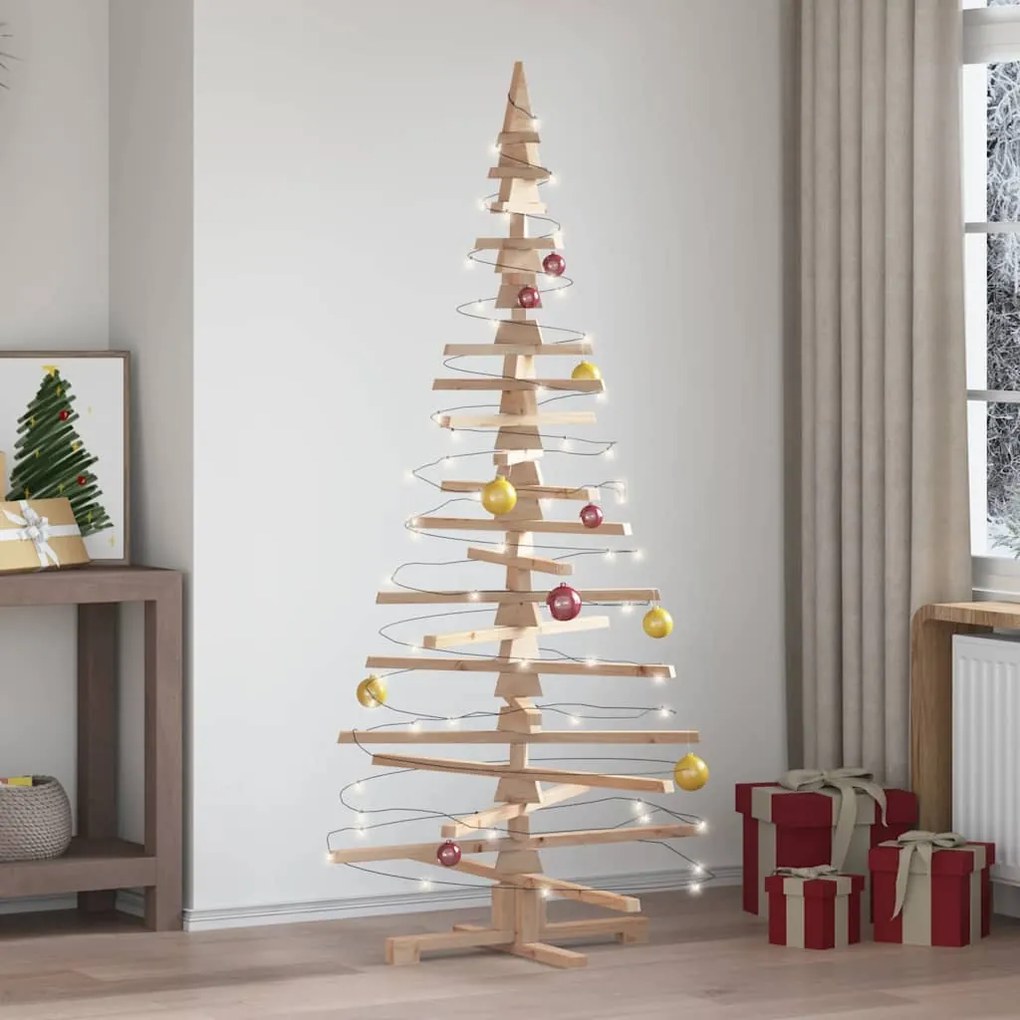 vidaXL Árvore de Natal decorativa 180 cm madeira de pinho maciça