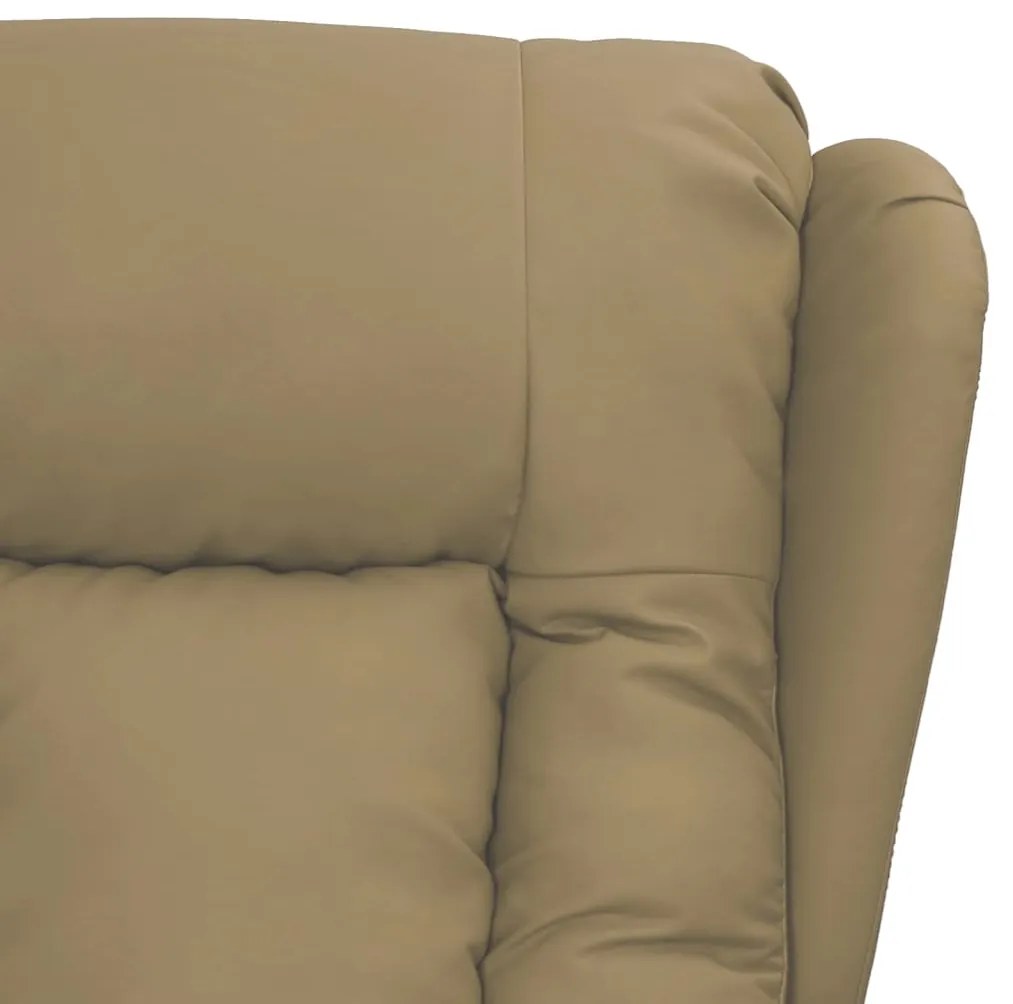 Poltrona reclinável couro artificial cor cappuccino