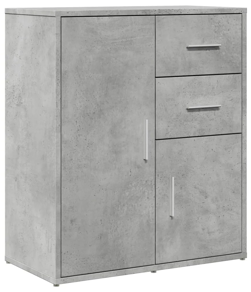 Aparadores 2 pcs 60x31x70 cm derivados madeira cinzento cimento